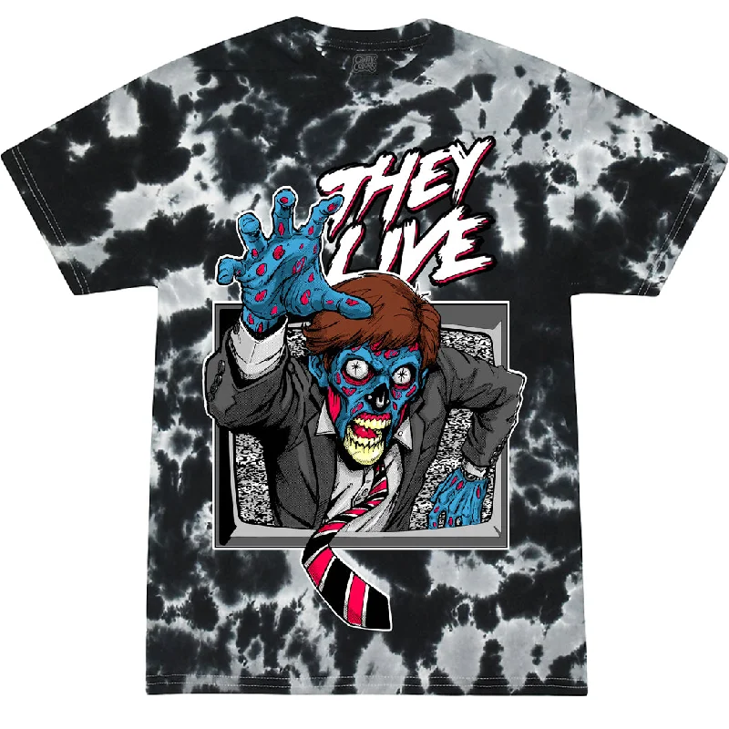 Women's Weekend Outfit THEY LIVE: INVADER - T-SHIRT (TV STATIC TIE DYE)