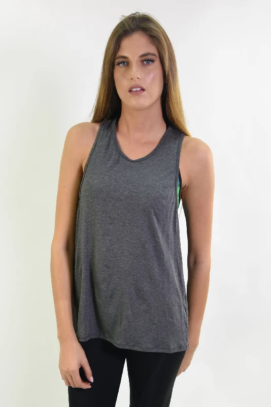 Affordable Women's Garments Livia Tank - Dark Grey