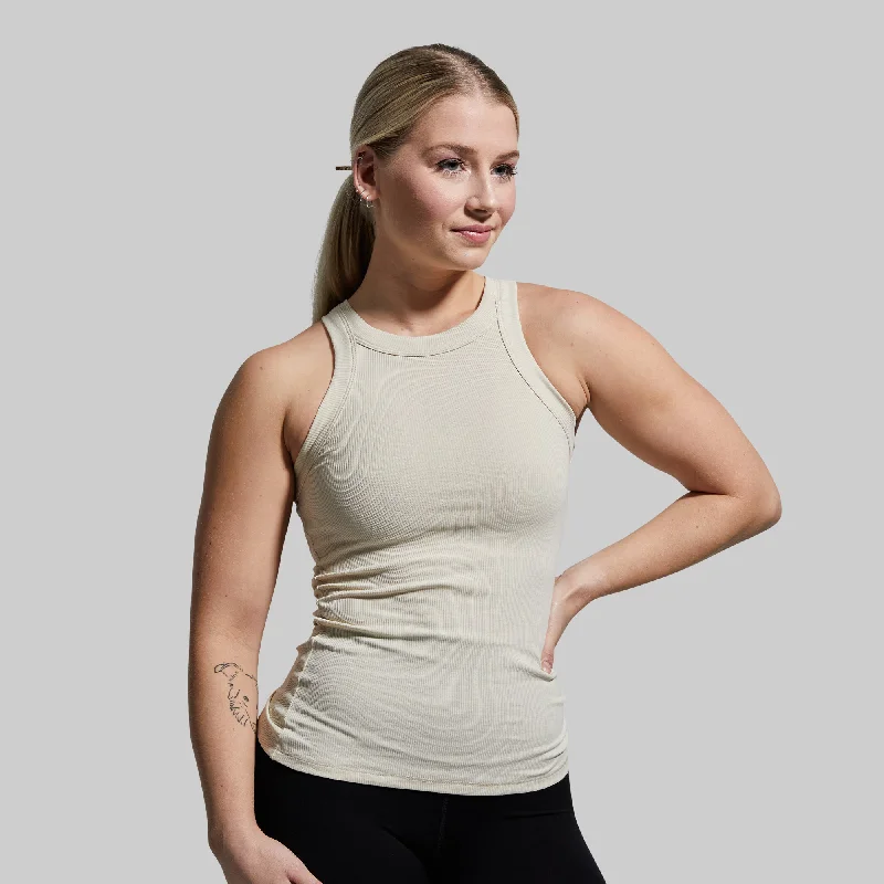 Timeless Elegance Sale Day to Day Ribbed Tank (Oatmeal)