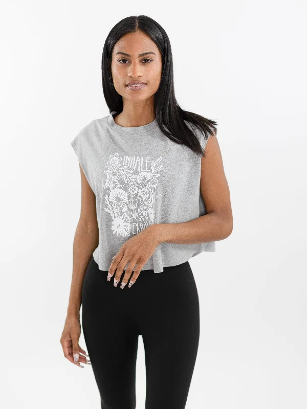 Women's High-Fashion Garments CorePower Yoga Inhale Exhale Dolman Crop - FINAL SALE