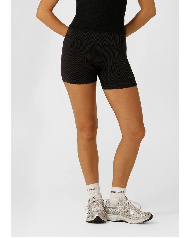 Women's Comfortable Garments Lorna Jane Never Better Seamless Bike Shorts - Washed Black