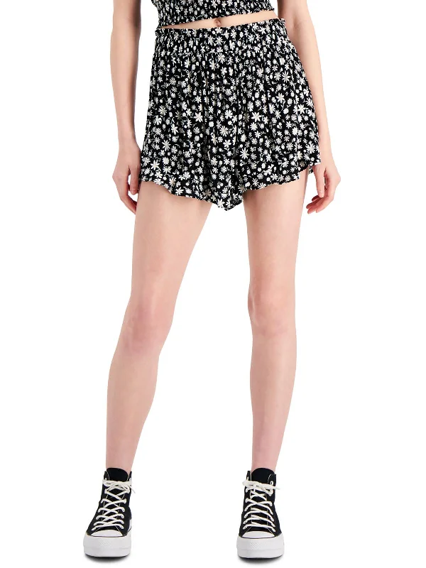 Women's Festive Attire Womens Floral Ruffled Casual Shorts