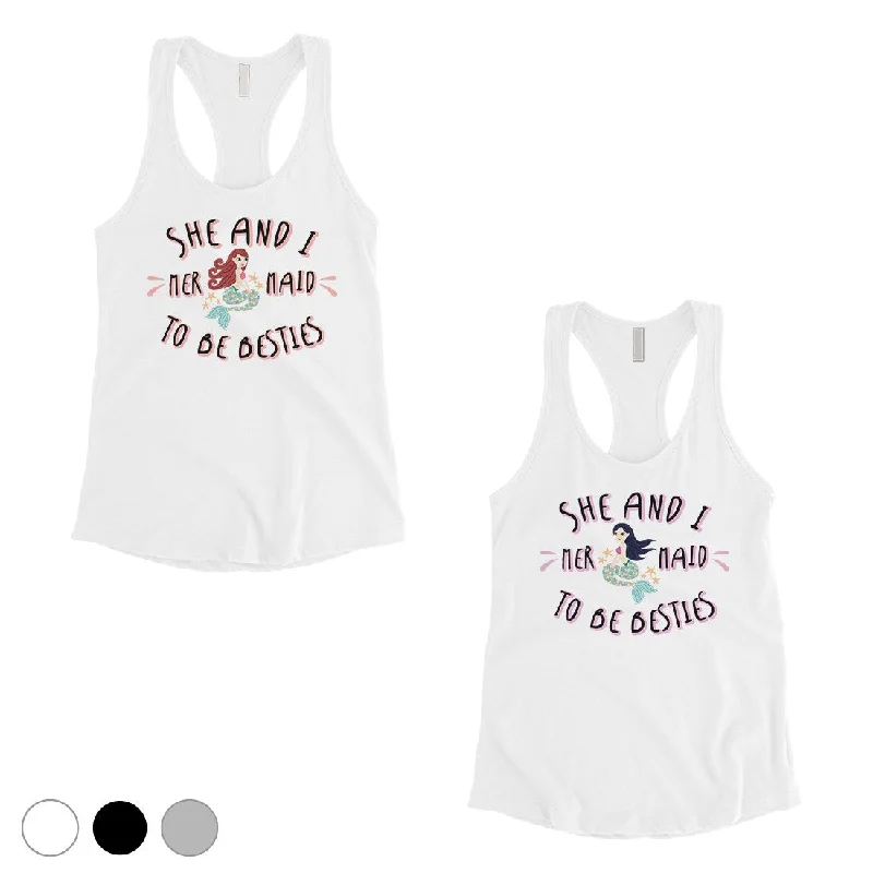 Formal Garments For Women Mermaid To Be Besties Best Friend Matching Tank Tops For Womens