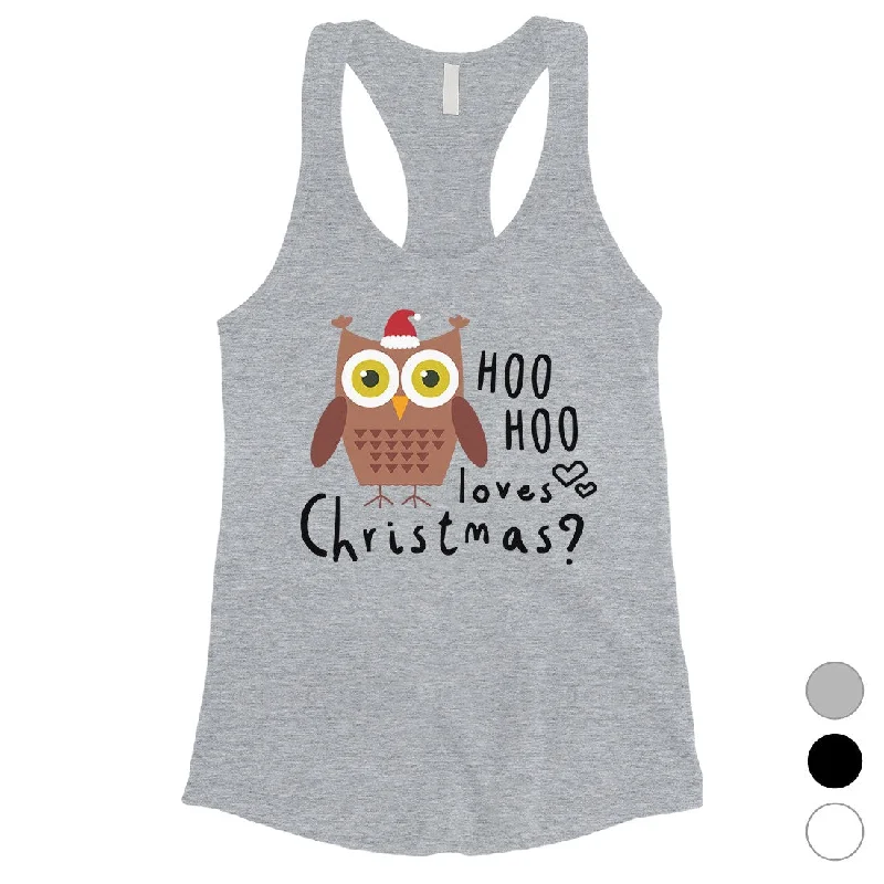 Women's Plus-Size Apparel Hoo Christmas Owl Womens Tank Top