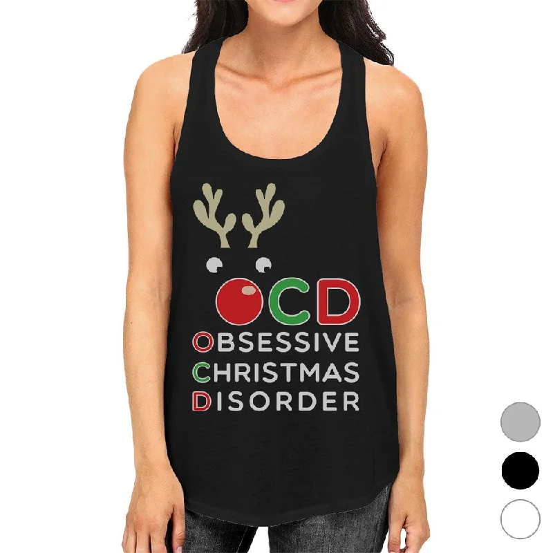 Women's Clothes Rudolph OCD Womens Fashion Cute Christmas Gift Tank Top For Workout