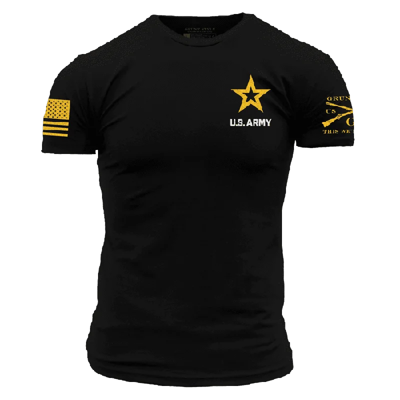 Must-Have Style Discounts Army Basic Full Logo T-Shirt - Black