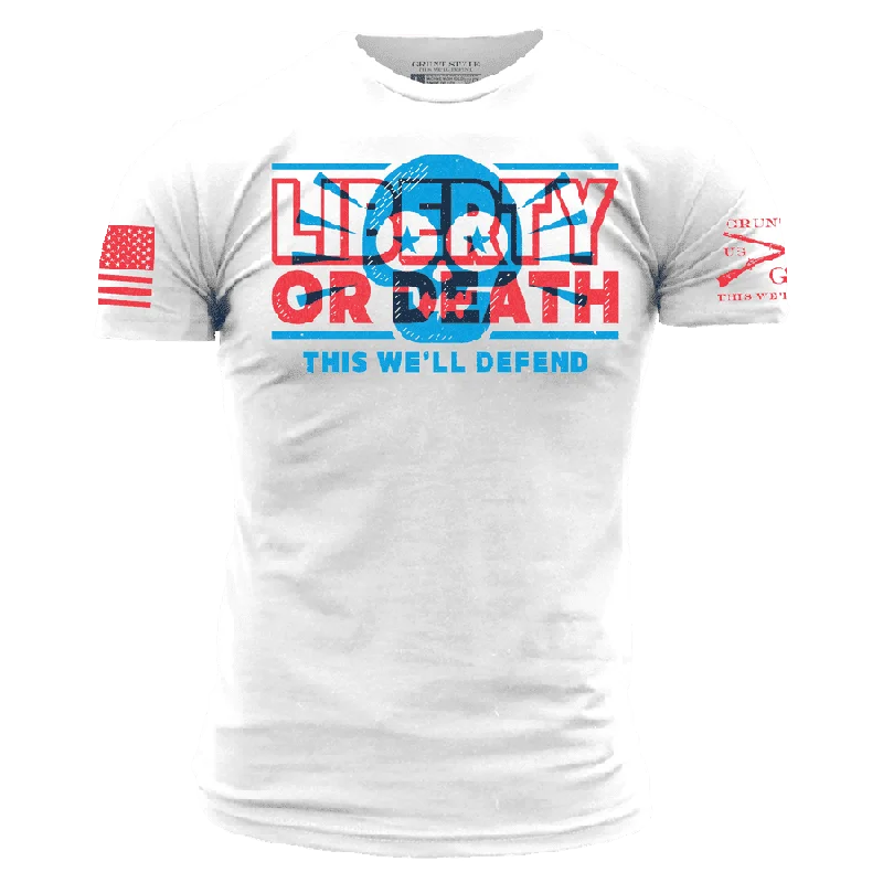 Unleash Your Trend Driven Style Liberty Or Death T-Shirt - White