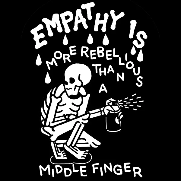 Stylish Women's Clothing 'Empathy is More Rebellious' Shirt