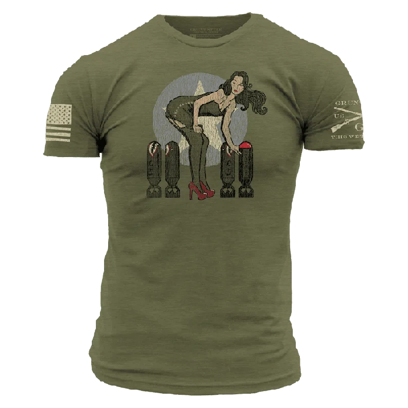 Women's Active Clothing Bombs Away T-Shirt - Military Green