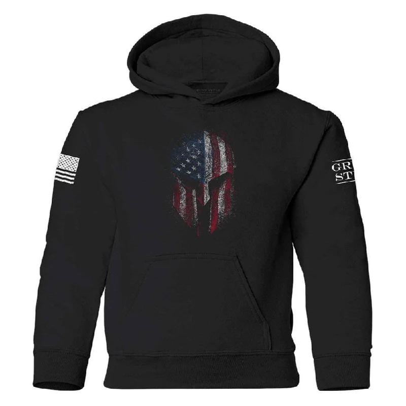 Sleek Style Discounts Youth American Spartan Hoodie - Black