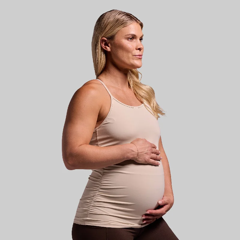 Women's Apparel Maternity Drop Shot Tank (Oatmeal)