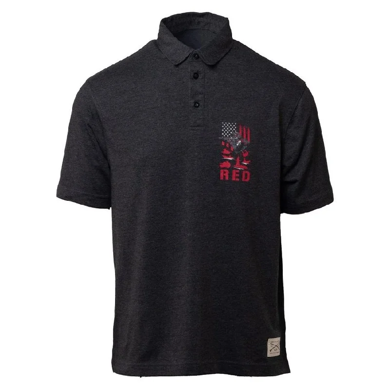 Stay Ahead In Style RED Friday Cruiser Polo - Heather Black