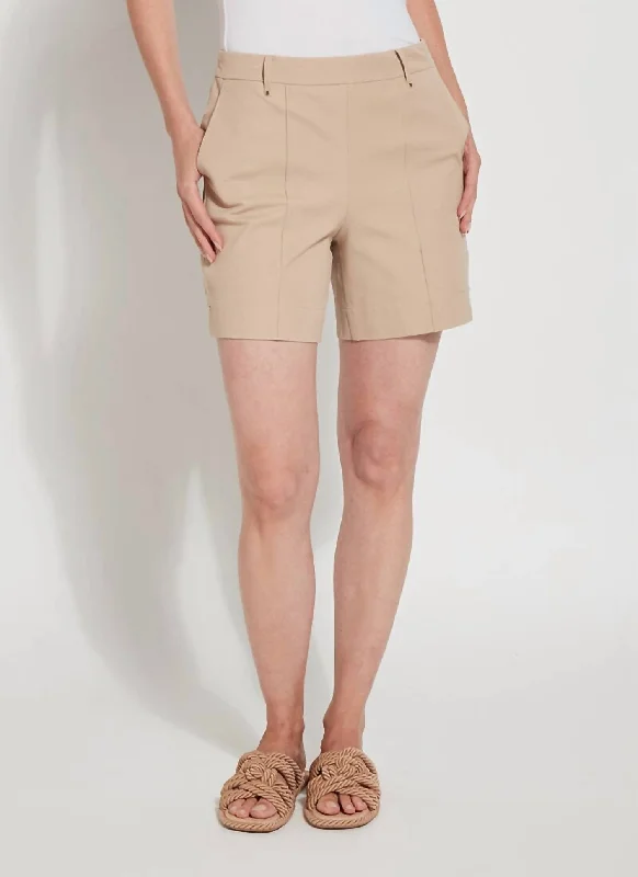 Women's Elegant Evening Outfit Amanda Stretch Twill Short In Canyon