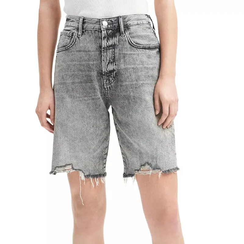 Charming Women's Holiday Apparel Easy James High Rise Cotton Shorts In Fern Gray