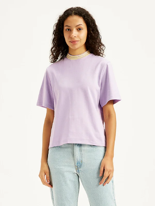 Chic & Cozy Collection Women's Solid Relaxed Fit T-Shirt