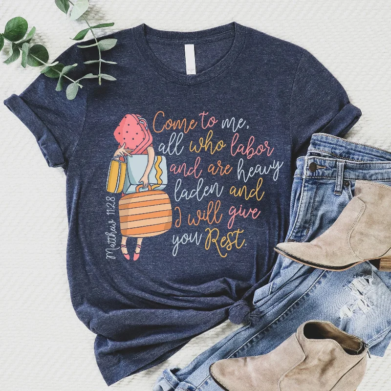 Women's Timeless Attire I Will Give You Rest Tee