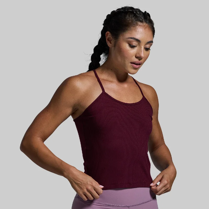 Women's Elegant Formal Outfit Keep It Easy Tank (Garnet)