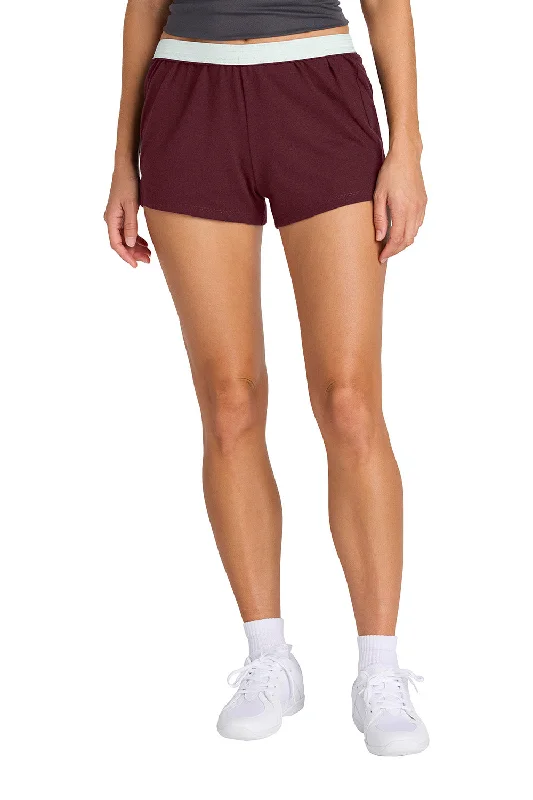 Women's Wardrobe Apparel Sport-Tek Womens Jersey Knit Squad Shorts - Maroon - NEW