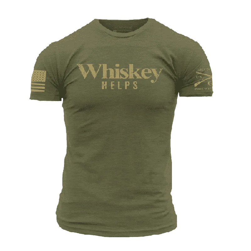 Feminine Style Promotions Whiskey Helps™ T-Shirt - Military Green