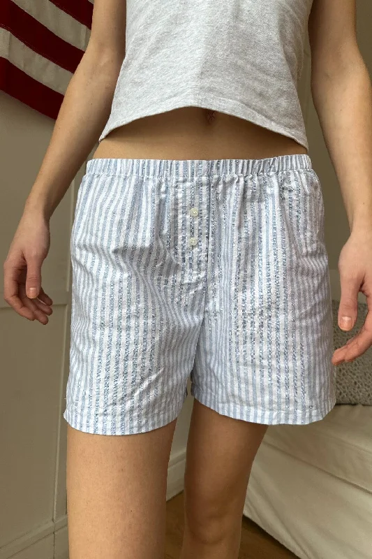 Women's Vacation Attire Keira Long Striped Boxer Shorts