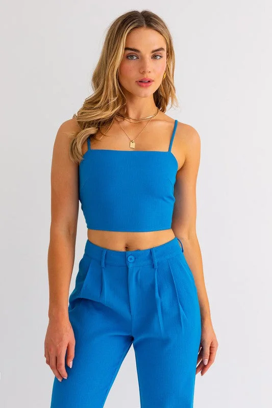 Flash Sales Sapphire Splash Sleeveless Crop Top - Extra Small - Final Sale