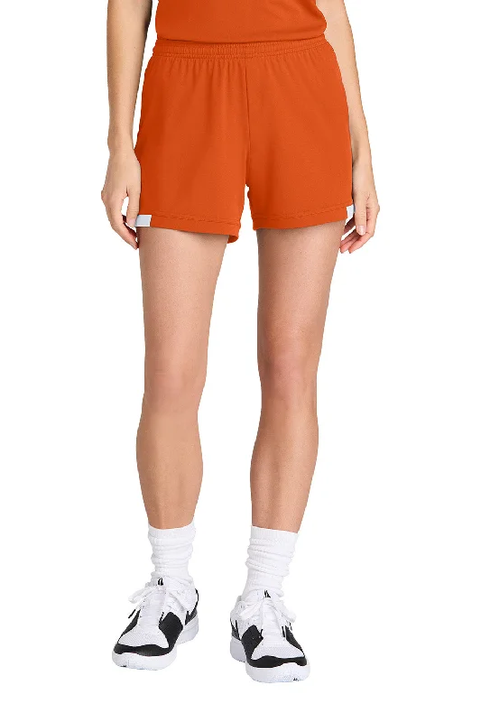 Charming Women's Garments Sport-Tek Womens Club Moisture Wicking Shorts - Deep Orange/White - NEW