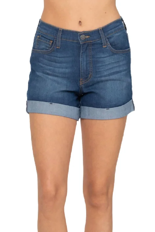 Discover Now High Waist Cuffed Short In Dark Wask