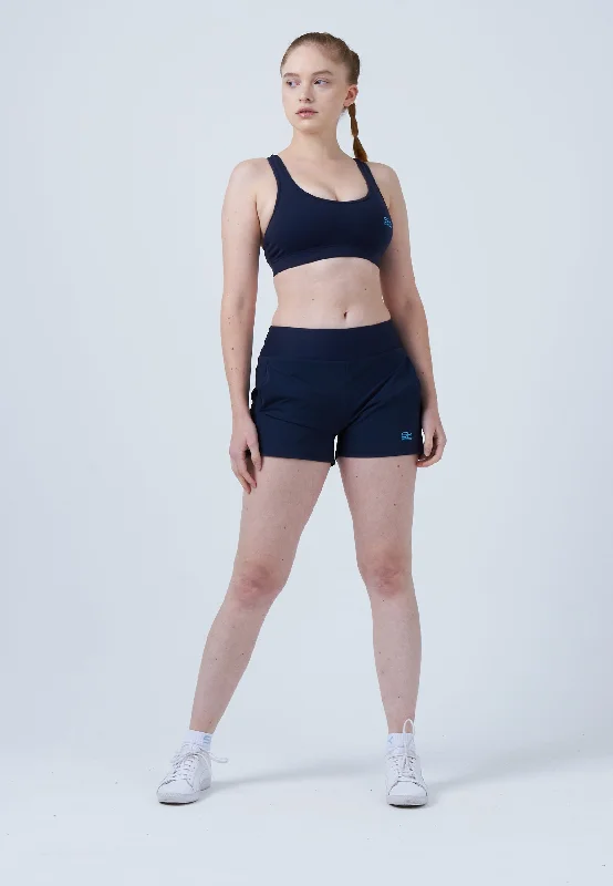 Vintage-Inspired Garments Advantage Tennis Shorts mit Ballhalter, navy blau