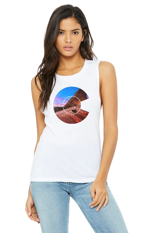 Trend Forward Threads Red Rocks Muscle Tank