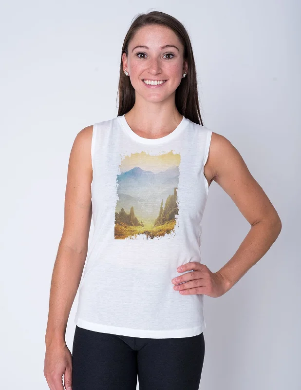 Stylish Women's Outfit Golden Hour Muscle Tank