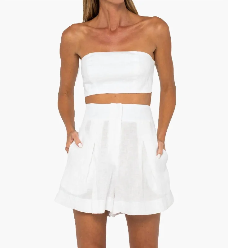 Women's Chic Outerwear Attire Marlow Shorts In White