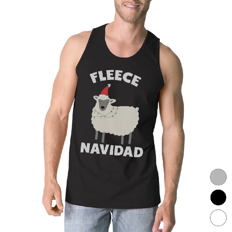 Women's Athleisure Apparel Fleece Navidad Mens Cotton Made Funny Christmas Workout Tank Top