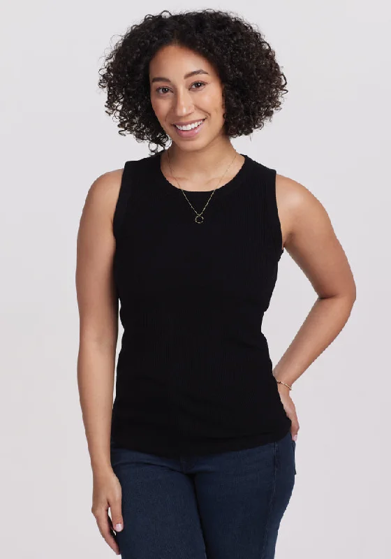 Women's Clothes Raegan Ribbed Tank Top - Black