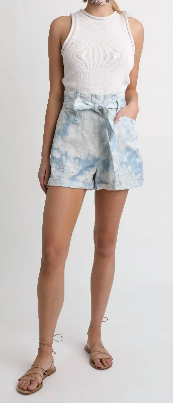 Women's Clothes For Outdoor Events Davidson Short In Blue Marble