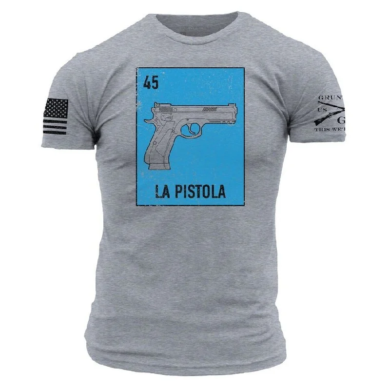 Laid-Back Fashion Offers La Pistola T-Shirt - Dark Heather Gray