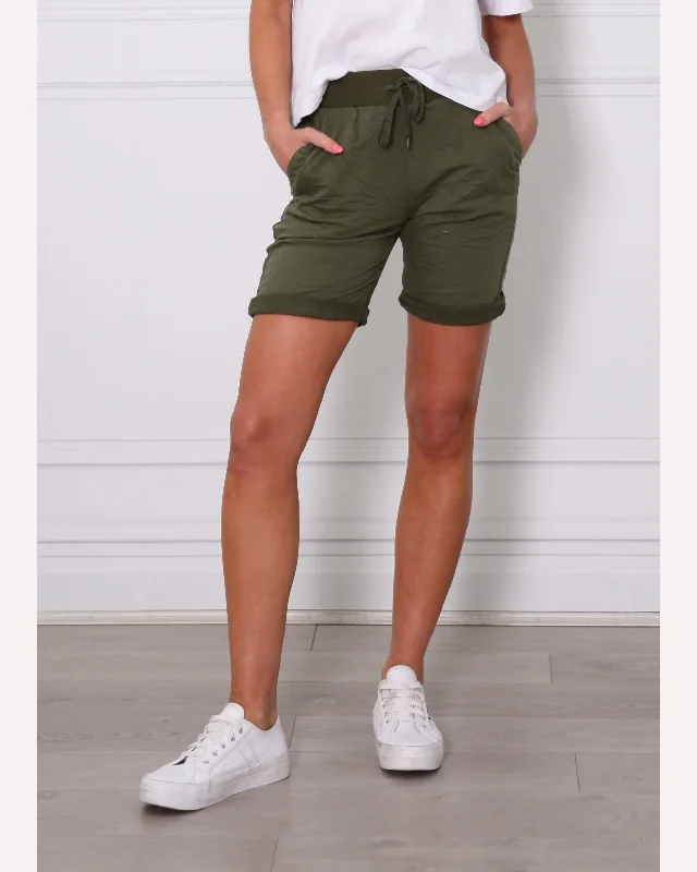 Women's Party Outfit Monaco Jeans Riley Short - Khaki