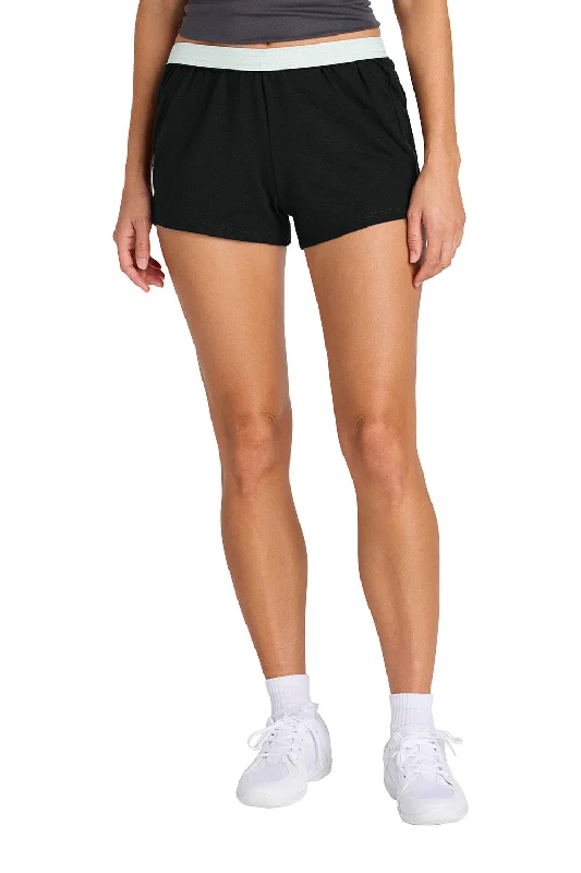 Sustainable Women's Apparel Sport-Tek Womens Jersey Knit Squad Shorts - Black - NEW