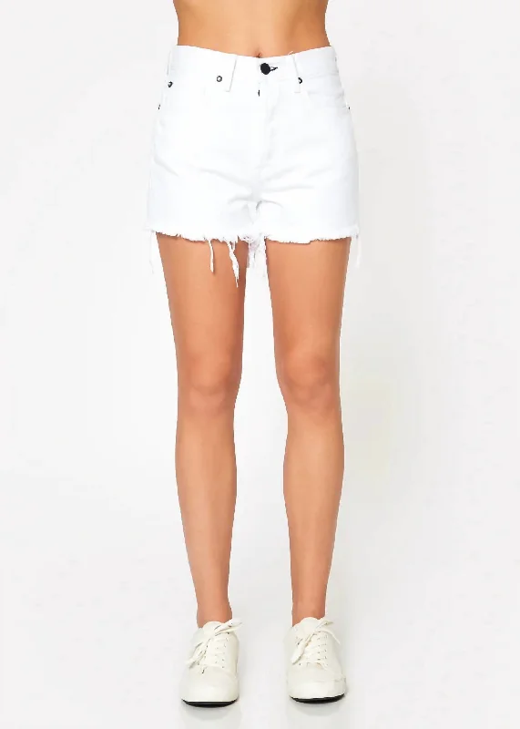 Women's Trendy Outfit Classic Denim Short In White