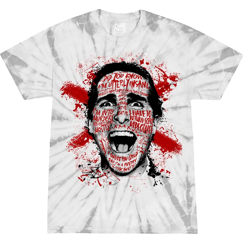 Women's Fashionable Attire For Work AMERICAN PSYCHO: VERGE OF FRENZY - TIE-DYE T-SHIRT (BONE TIE-DYE)