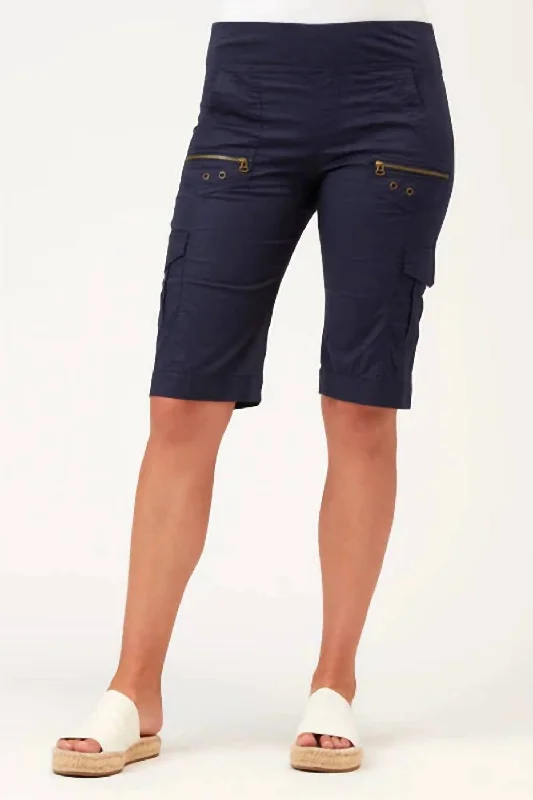 Women's Plus-Size Casual Outfit Zola Bermuda Short In Navy