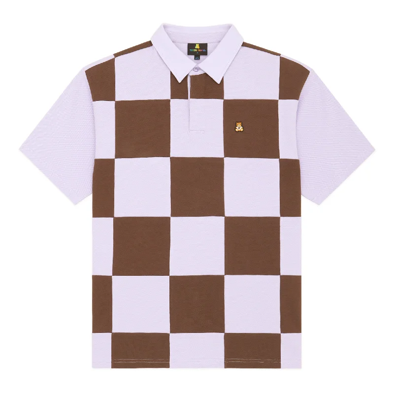 Women's Office Clothing Checkerboard Rugby Shirt