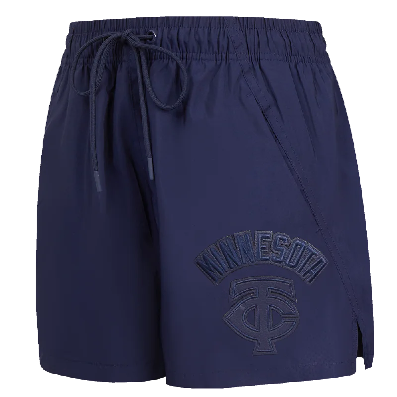 Fall Sale, Prices Drop MLB MINNESOTA TWINS TRIPLE TONAL W WOVEN WOMEN'S SHORT (MIDNIGHT NAVY)