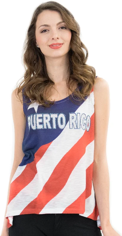 Women's Transitional Attire Puerto Rico Flag Tank Top