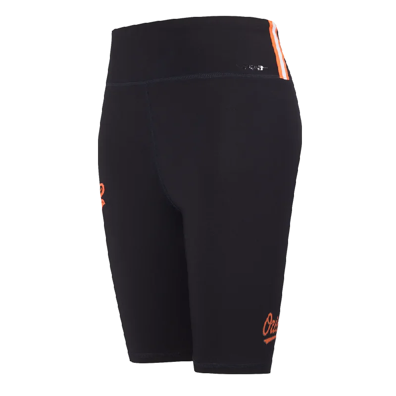 Chic And Edgy MLB BALTIMORE ORIOLES CLASSIC WOMEN'S COTTON BIKE SHORT (BLACK)