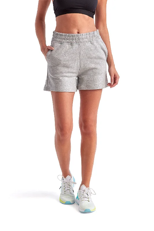 Women's Classic Outfit TriDri Womens Maria Jogger Shorts w/ Pockets - Heather Grey