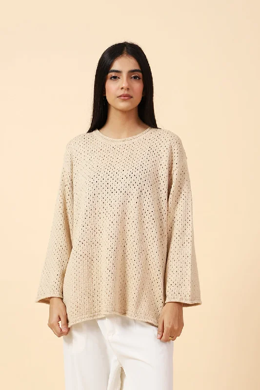 Limited Stock CROCHET KNIT OVERSIZED TOP