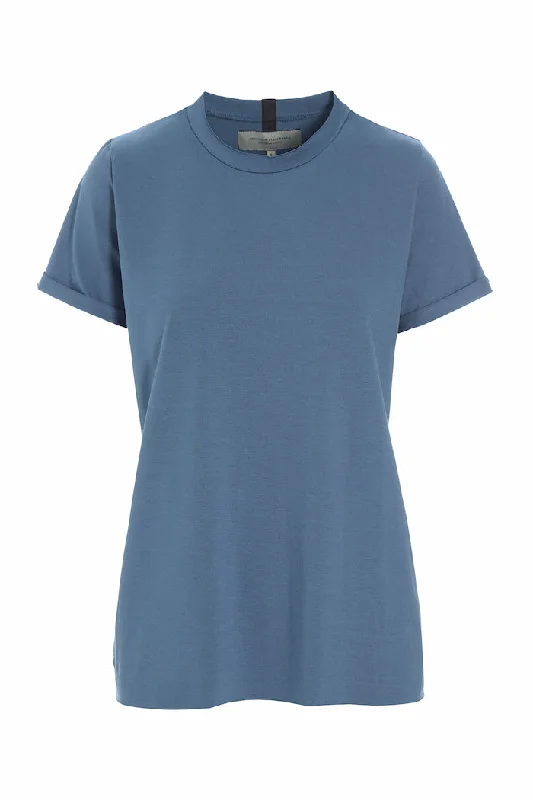 Women's Clothes For Work T-SHIRT - 96048 - DUSTY BLUE