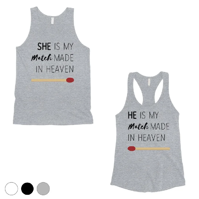 Women's Clothing And Garments Sets Match Made In Heaven Matching Couple Tank Tops Valentine's Day Gift