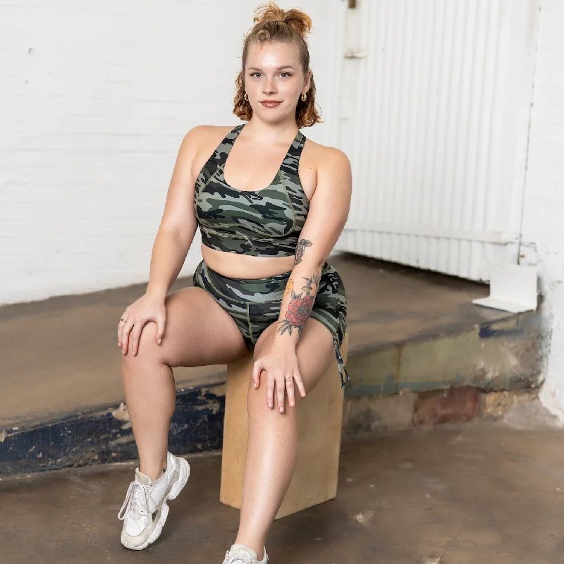 Affordable Women's Clothing Adore II Shorts - Green Camo