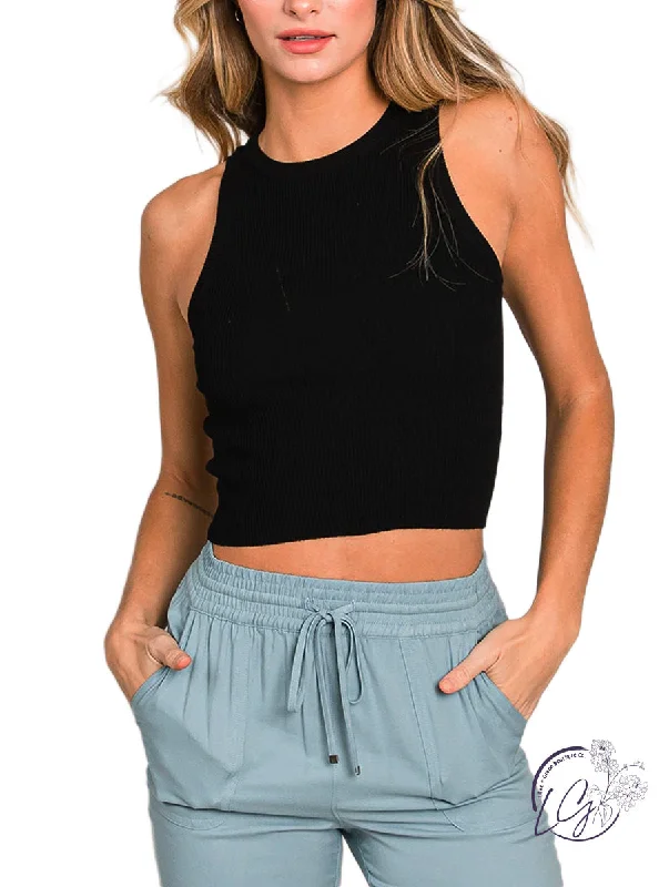 Huge Markdowns Rare Life Cropped Halter Knit Tank